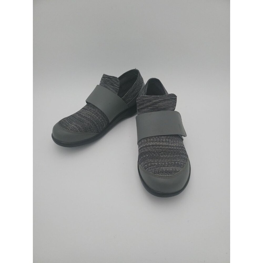 Traq by Alegria Womens Qwik Knit Slip on Shoes Charcoal Gray 41M‎ US 10.5 11